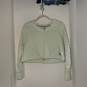Calvin Klein Mint Green Cropped Performance Sweatshirt